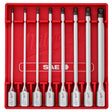Milwaukee 48-22-9549 3/8 in. Drive SAE Long Ball End Hex Bit Socket Set with FOUR FLAT sides (8 Piece)