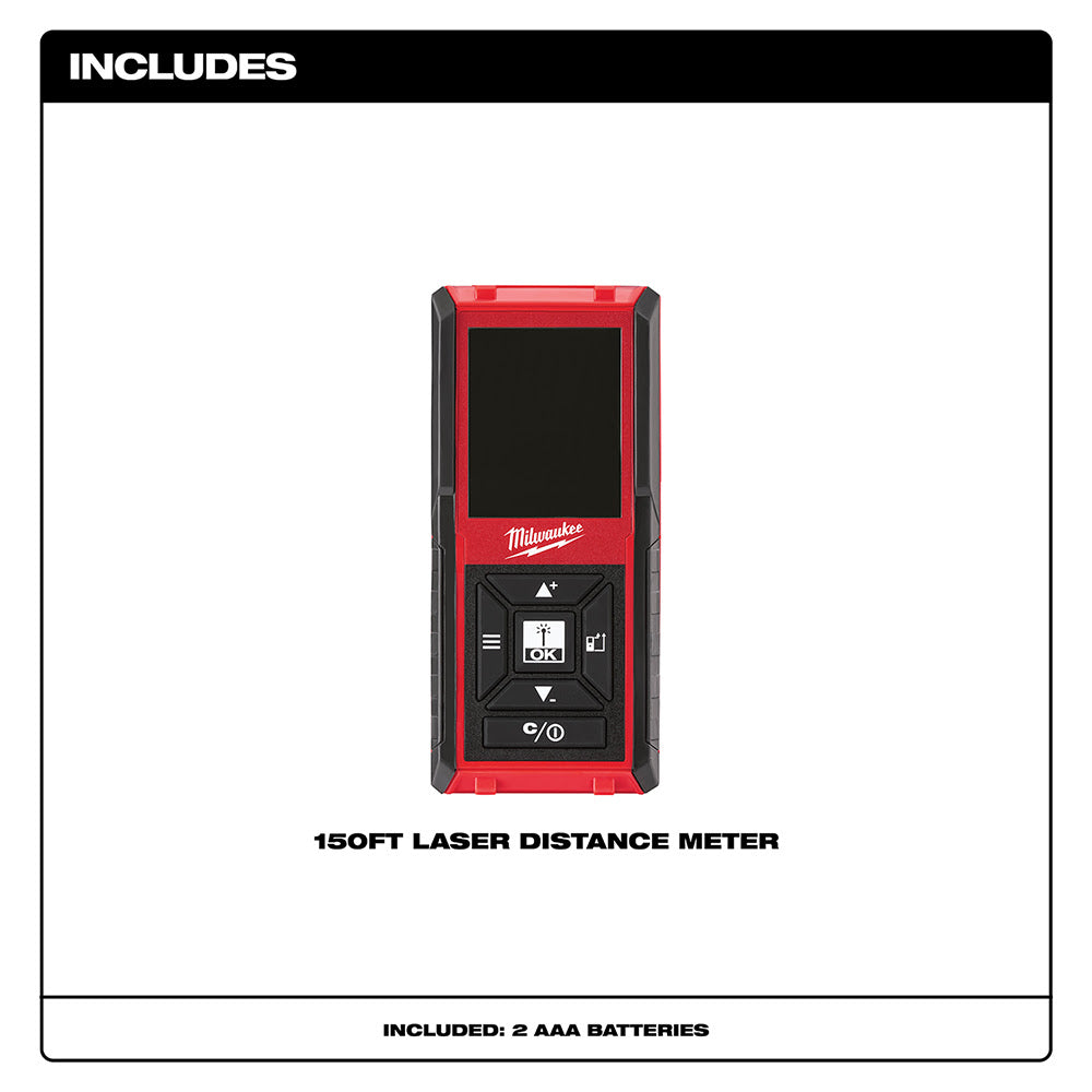 Milwaukee 48-22-9802 150' Laser Distance Meter - 5