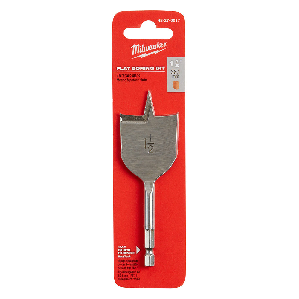 Milwaukee 48-27-0017  1-1/2" x 4.5" Flat Boring Bit