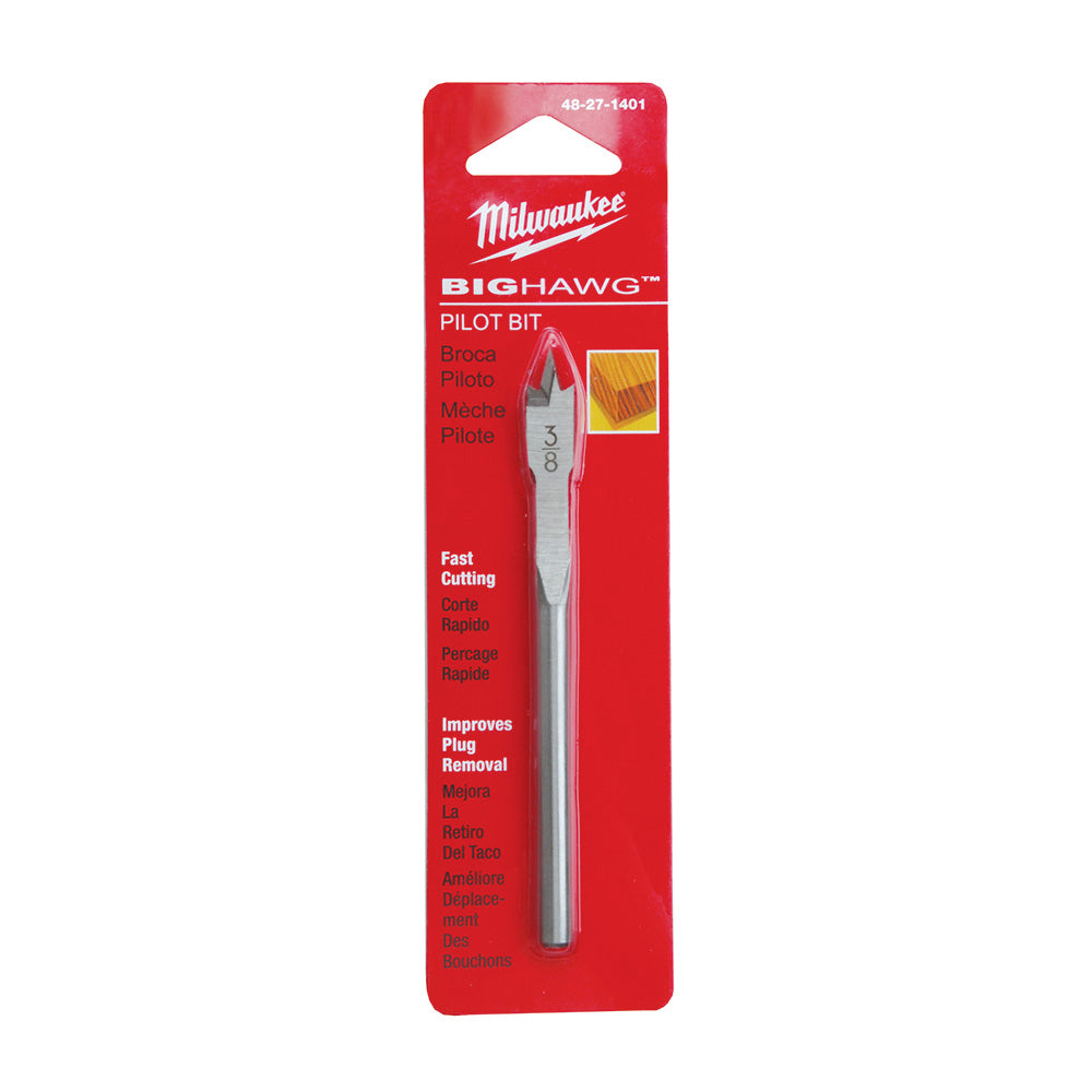 Milwaukee 48-27-1401 3/8" BIG HAWG Pilot Bit, Clean Wood - 2