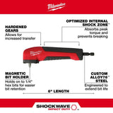 Milwaukee 48-32-2390 SHOCKWAVE Impact Right Angle Adapter - 4