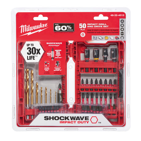 Milwaukee 48-32-4013 Shockwave Impact Duty Driver Bit Set 50 Piece