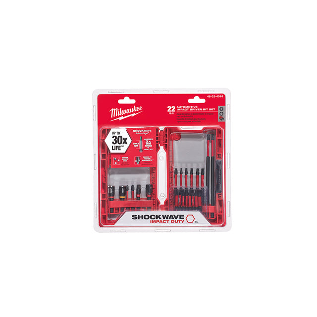 Milwaukee 48-32-4016 Shockwave Impact Duty Driver Bit Set, 22 Piece