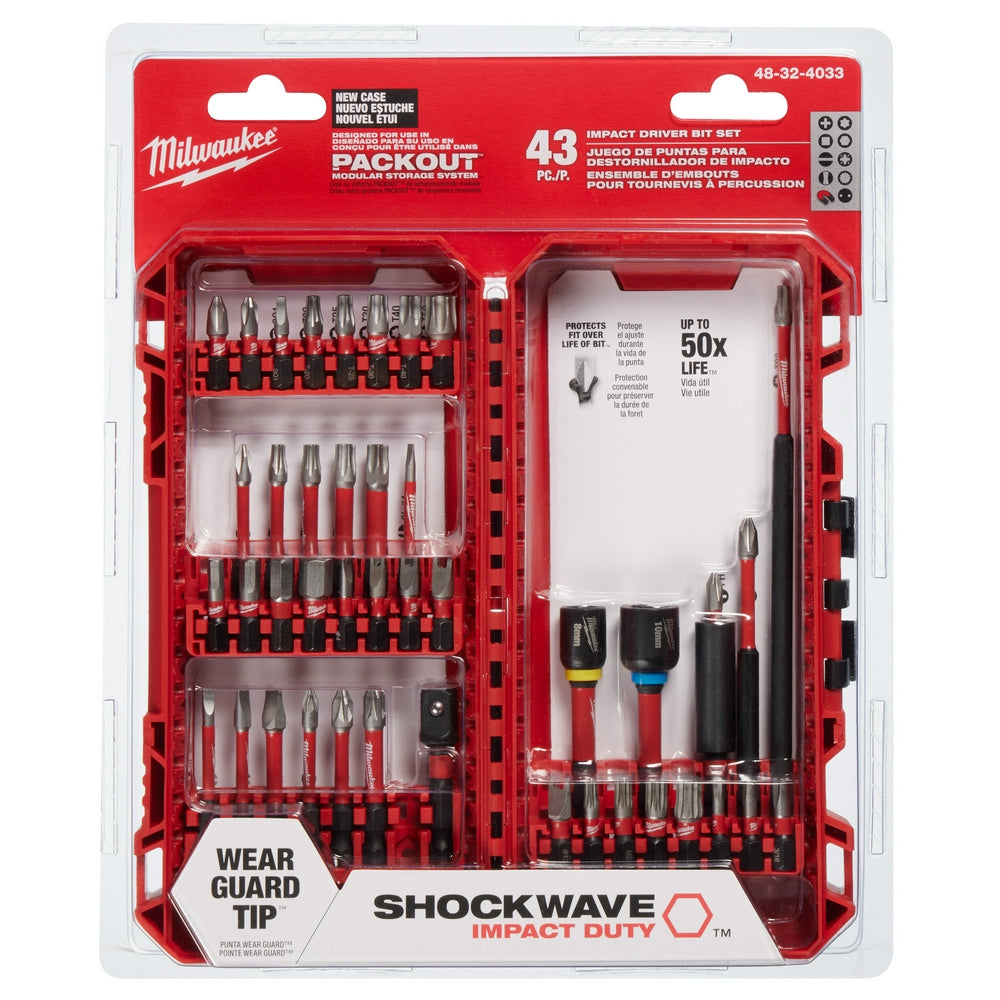 Milwaukee 48-32-4033 SHOCKWAVE Impact Duty Driver Bit Set - 43PC - 12