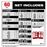 Milwaukee 48-32-4097 SHOCKWAVE Impact Duty Drill & Drive Set - 60PC - 3