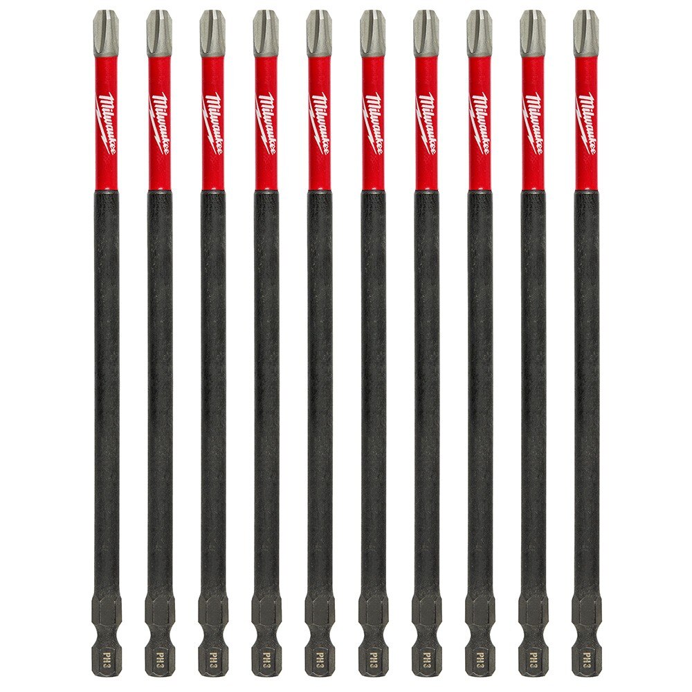 Milwaukee 48-32-4208 SHOCKWAVE™ 6 in. Impact Phillips #3 Power Bits (10 Pack)