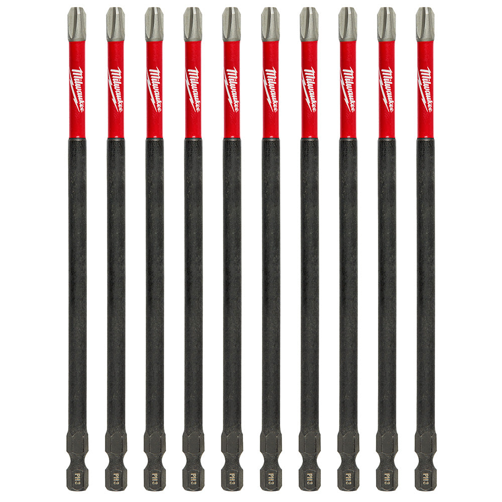 Milwaukee 48-32-4208 SHOCKWAVE™ 6 in. Impact Phillips #3 Power Bits (10 Pack)