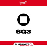 Milwaukee 48-32-4216 SHOCKWAVE™ 6 in. Impact Square Recess #3 Power Bits (10 Pack) - 2