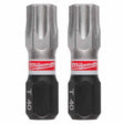 Milwaukee 48-32-4438 SHOCKWAVE Impact Duty 1" T40 Insert Bit 2Pk – Durable S2 Steel, Torx Drive
