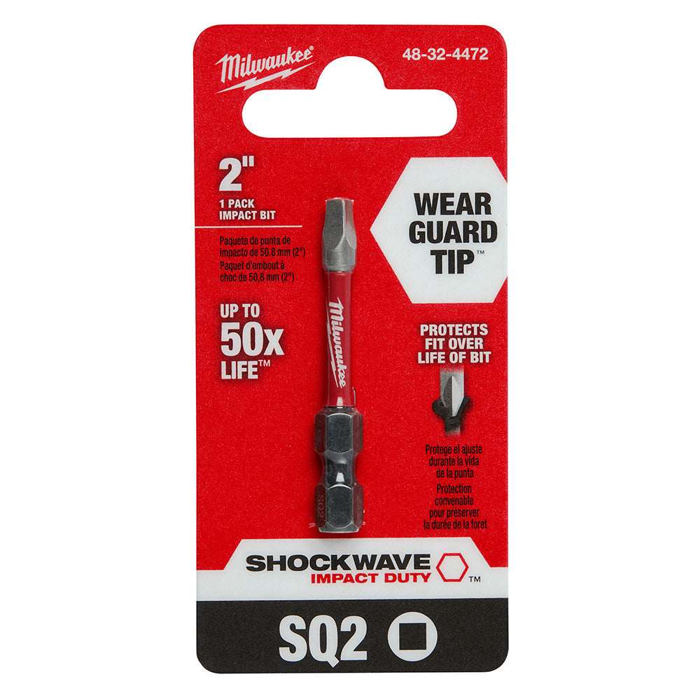 Milwaukee 48-32-4472 SHOCKWAVE 2" SQ2 Impact Bit - 2