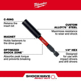 Milwaukee 48-32-4503 SHOCKWAVE 3" Impact Magnetic Bit Holder - 3