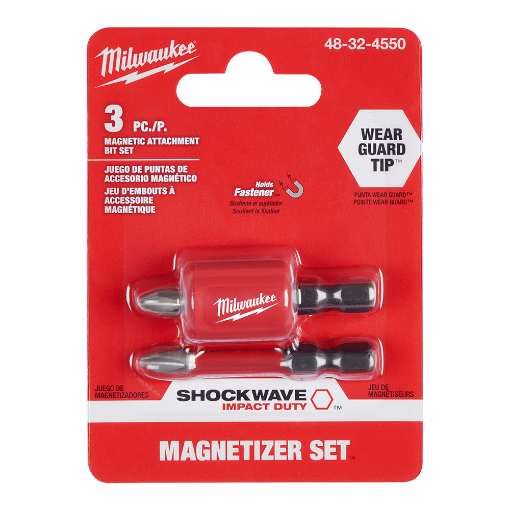 Milwaukee 48-32-4550 SHOCKWAVE Impact Duty Magnetic Attachment and PH2 Bit Set - 3PC - 9