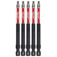 Milwaukee 48-32-4574 SHOCKWAVE™ 5-Piece 3-1/2 in. Impact Square Recess #2 Power Bits