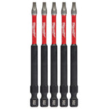 Milwaukee 48-32-4574 SHOCKWAVE™ 5-Piece 3-1/2 in. Impact Square Recess #2 Power Bits