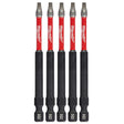 Milwaukee 48-32-4574 SHOCKWAVE™ 5-Piece 3-1/2 in. Impact Square Recess #2 Power Bits