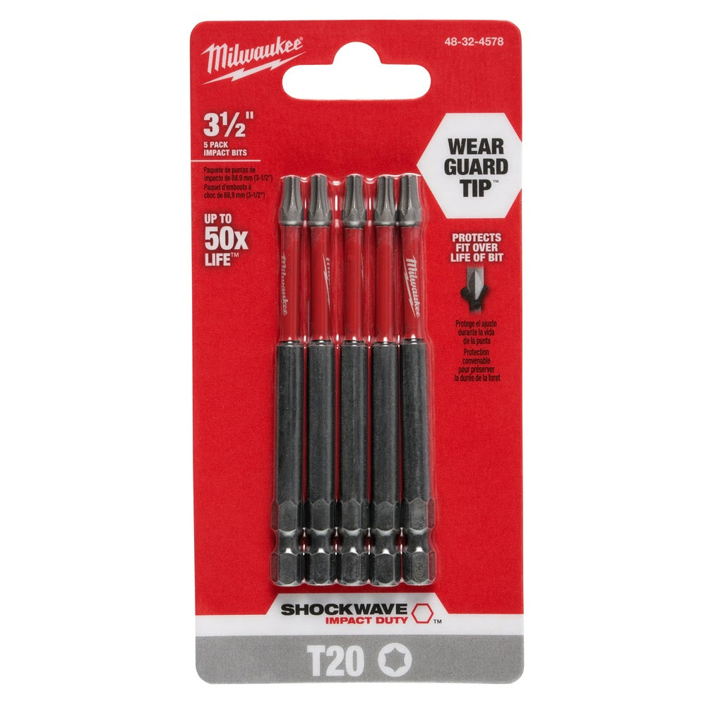 Milwaukee 48-32-4578 Shockwave 3.5" T20 5PK - 7