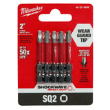 Milwaukee 48-32-4606 SHOCKWAVE 2" SQ2 Impact Bit 5PK - 7