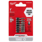 Milwaukee 48-32-4615 Shockwave™ 7 Piece Torx 1” Insert Bit Set