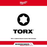 Milwaukee 48-32-4615 Shockwave™ 7 Piece Torx 1” Insert Bit Set - 2