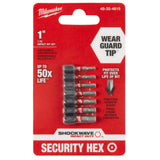 Milwaukee 48-32-4619 7 Piece SHOCKWAVE Hex Security Insert Bit Set