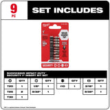 Milwaukee 48-32-4620 SHOCKWAVE 9PC 1" Security Impact Bit Set - 3