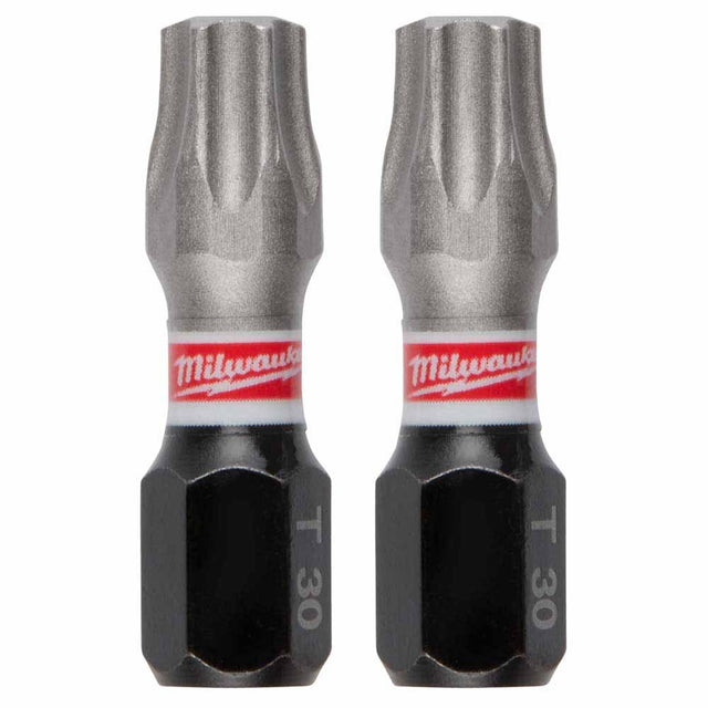 Milwaukee 48-32-4732 Bulk Pack of 25 SHOCKWAVE Impact Duty 1" T30 Insert Bits for Impact Drivers