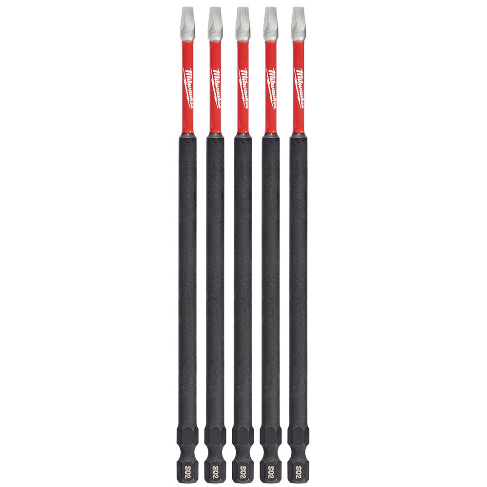 Milwaukee 48-32-4855 SHOCKWAVE™ 6 in. Square Recessed #2 Power Bit (5 Pack)