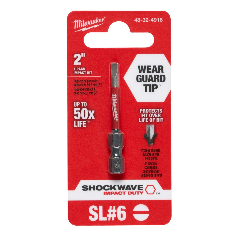 Milwaukee 48-32-4916 SHOCKWAVE 2" SL 1/8 Impact Bit - 7