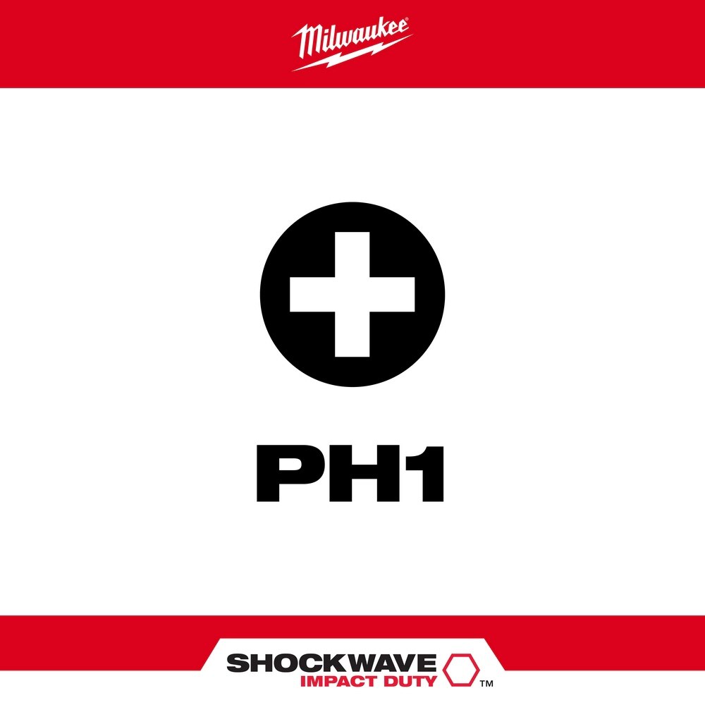 Milwaukee 48-32-4961 SHOCKWAVE Impact Duty™ 2" PH1 Bit 2PK - 2