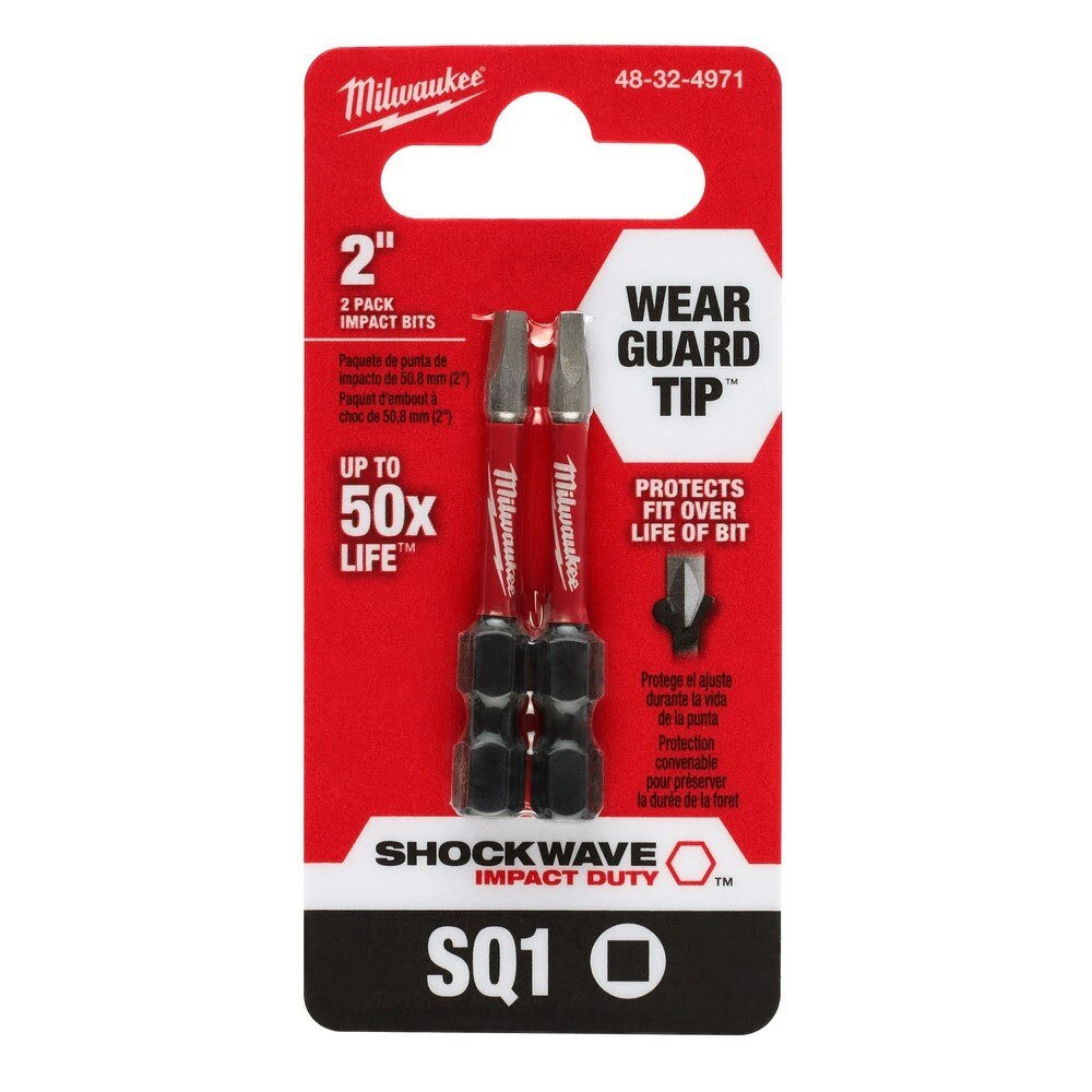 Milwaukee 48-32-4971 SHOCKWAVE Impact Duty™ 2" SQ1 Bit 2PK - 7