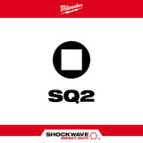 Milwaukee 48-32-5008 SHOCKWAVE™ Square Recess #2 Insert Bit (10-Piece Contractor Pack) - 4