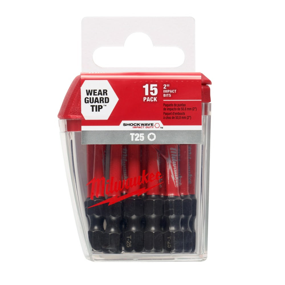 Milwaukee 48-32-5015 SHOCKWAVE™ 2 in. Impact T25 Power Bits (15 Pack) - 9