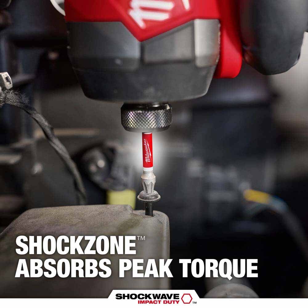 Milwaukee 48-32-6000 SHOCKWAVE Impact Duty 2" T45 Impact Bits 2 Pack –  Wear Guard Tip, Impact Rated - 4