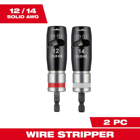 Milwaukee 48-32-6405 2PC Solid Wire Stripper Set for 12 & 14 AWG Solid Wire