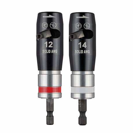 Milwaukee 48-32-6405 2PC Solid Wire Stripper Set for 12 & 14 AWG Solid Wire