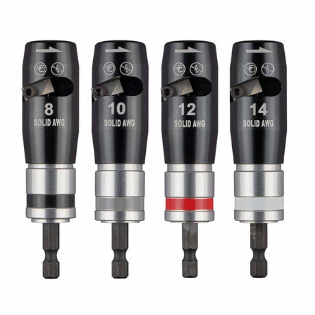 Milwaukee 48-32-6406 4PC Solid Wire Stripper Set for 8-14 AWG Solid Wire