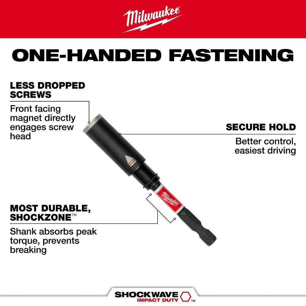 Milwaukee 48-32-7903 SHOCKWAVE Impact Duty 3in. Screw-Holding Bit Holder - 2