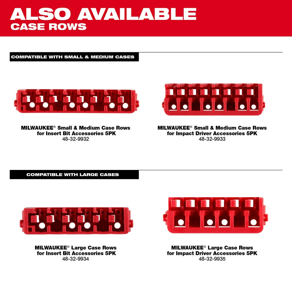 Milwaukee 48-32-9932 Small & Medium Case Rows for Insert Bit Accessories 5PK - 5