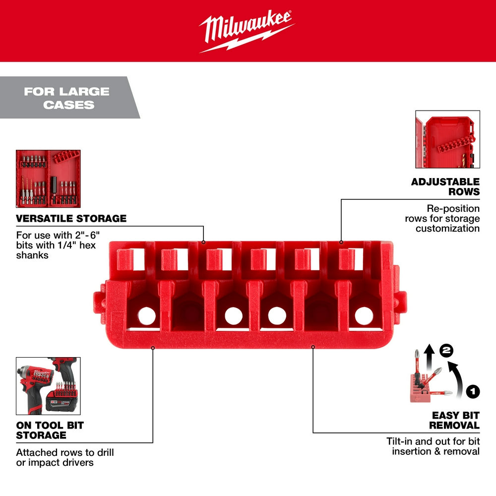 Milwaukee 48-32-9935 Large Case Rows for Impact Driver Accessories 5PK - 3