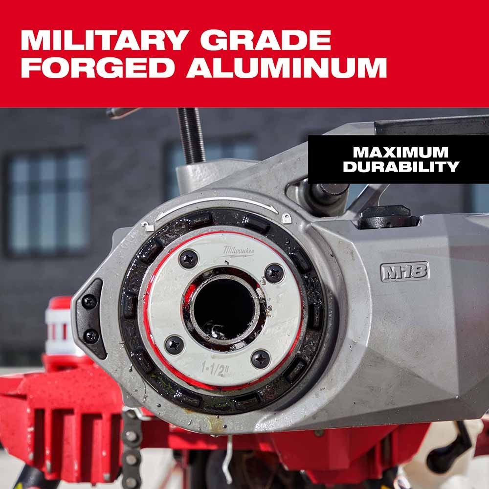 Milwaukee 48-36-1060 1/2" - 2" High Speed NPT Portable Pipe Threading Forged Aluminum Die Head Kit - 9