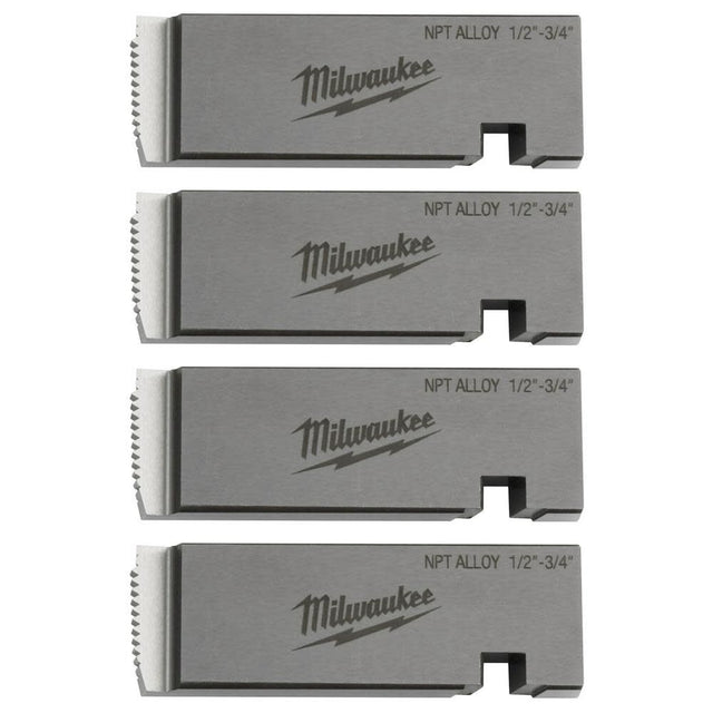 Milwaukee 48-36-1201 1/2"-3/4" ALLOY NPT Universal Pipe Threading Dies