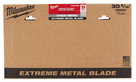 Milwaukee 48-39-0635 30-9/16 in. 8/10 TPI COMPACT EXTREME THICK METAL BAND SAW BLADE 25PK