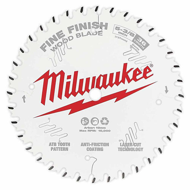 Milwaukee 48-40-0524 5-3/8" 36T Fine Finish Circular Saw Blade