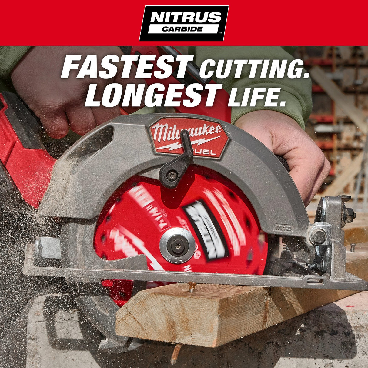 Milwaukee 48-40-0752 7-1/4" 24T NITRUS Carbide Framing & Demolition Circular Saw Blade 2 Pack - 8