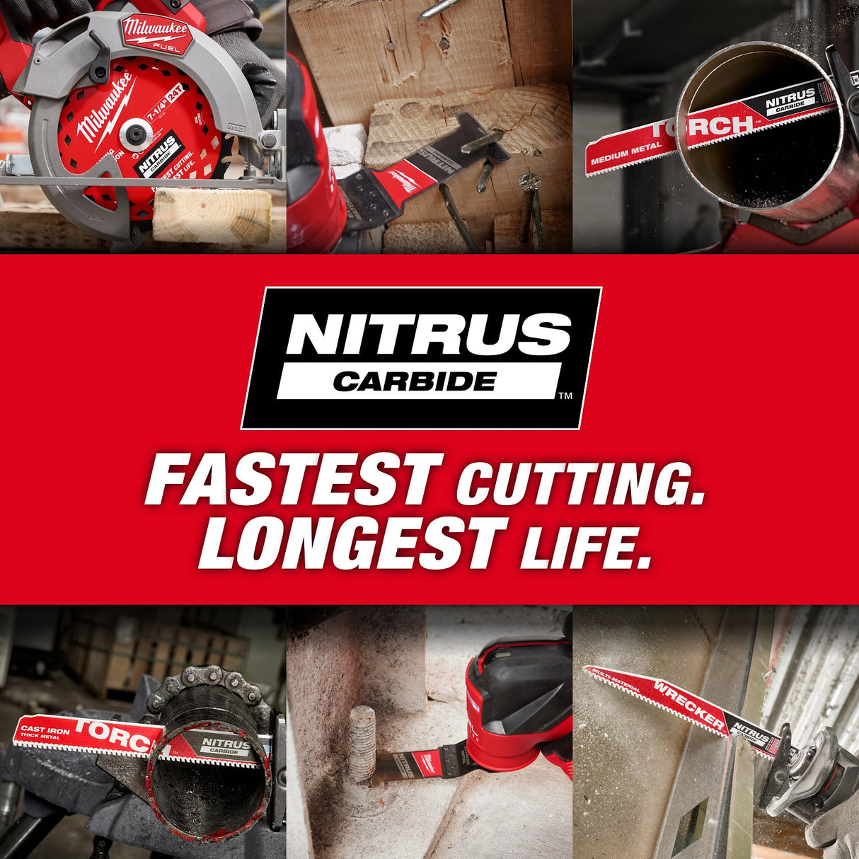 Milwaukee 48-40-0752 7-1/4" 24T NITRUS Carbide Framing & Demolition Circular Saw Blade 2 Pack - 13