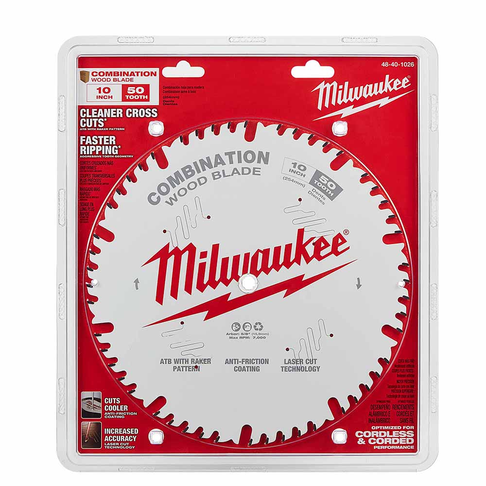 Milwaukee 48-40-1026 10" 50T Combination Circular Saw Blade - 6