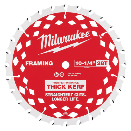 Milwaukee 48-40-1048 10-1/4" 28T Thick Kerf Framing Circular Saw Blade