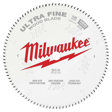 Milwaukee 48-40-1228 Ultra Fine Finish 12 in. 100 Tooth Circular Saw Blade for Wood and Plastics (1 Pack)