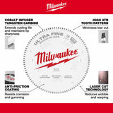 Milwaukee 48-40-1228 12" 100T Ultra Fine Finish Circular Saw Blade - 4