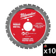 Milwaukee 48-40-4068 #10 (1-1/4 in.) Rebar Cutting Blade for M18 FUEL Rebar Cutter (10 Pack)